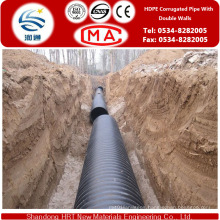 Smooth-Texture HDPE Double Wall Corrugated Pipe for Water Supply with Longer Service Life